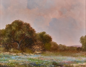 Ronald Vaughan, Bluebonnet and Oak at Dawn