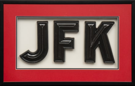 Framed "JFK" Texas Theater Marquee Letters
