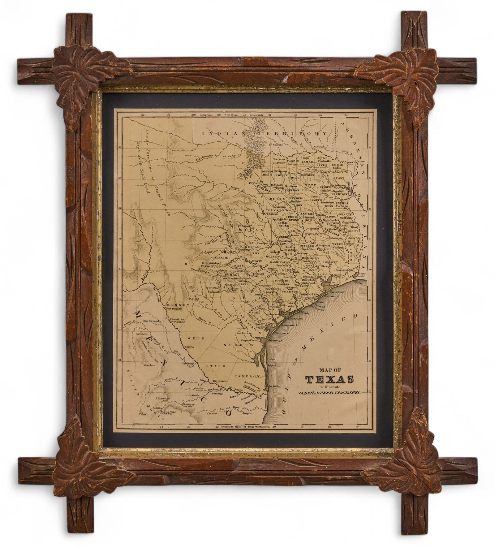 1856 Olney Texas Map (1 of 6)