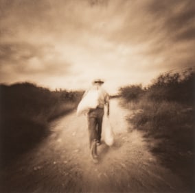 Man Walking Away, Signed Bill Wittliff Photograph