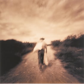 Man Walking Away, Signed Bill Wittliff Photograph