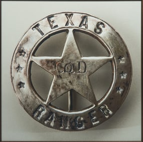 Texas Ranger Co. D Badge & Framed Print