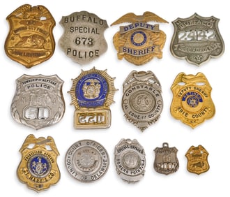 (13) Law Enforcement Badges