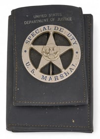 Special Deputy U.S. Marshal Badge with Leather Case