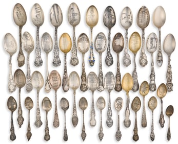 Collection of Texas-Themed Sterling Spoons