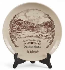 1960s Round Mountain Lodge Commemorative Plate