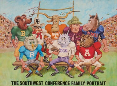 1968 Southwest Conference Football Poster
