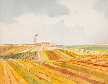 Bill Bristow, Farmhouse with Fields
