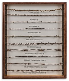 Framed Barbed Wire Display