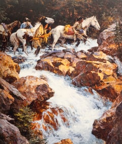 Howard Terpning, "Whitewater Passage"