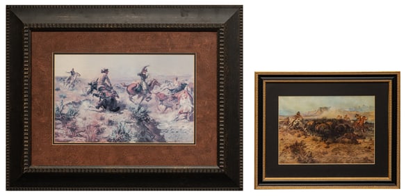 (2) C.M. Russell prints