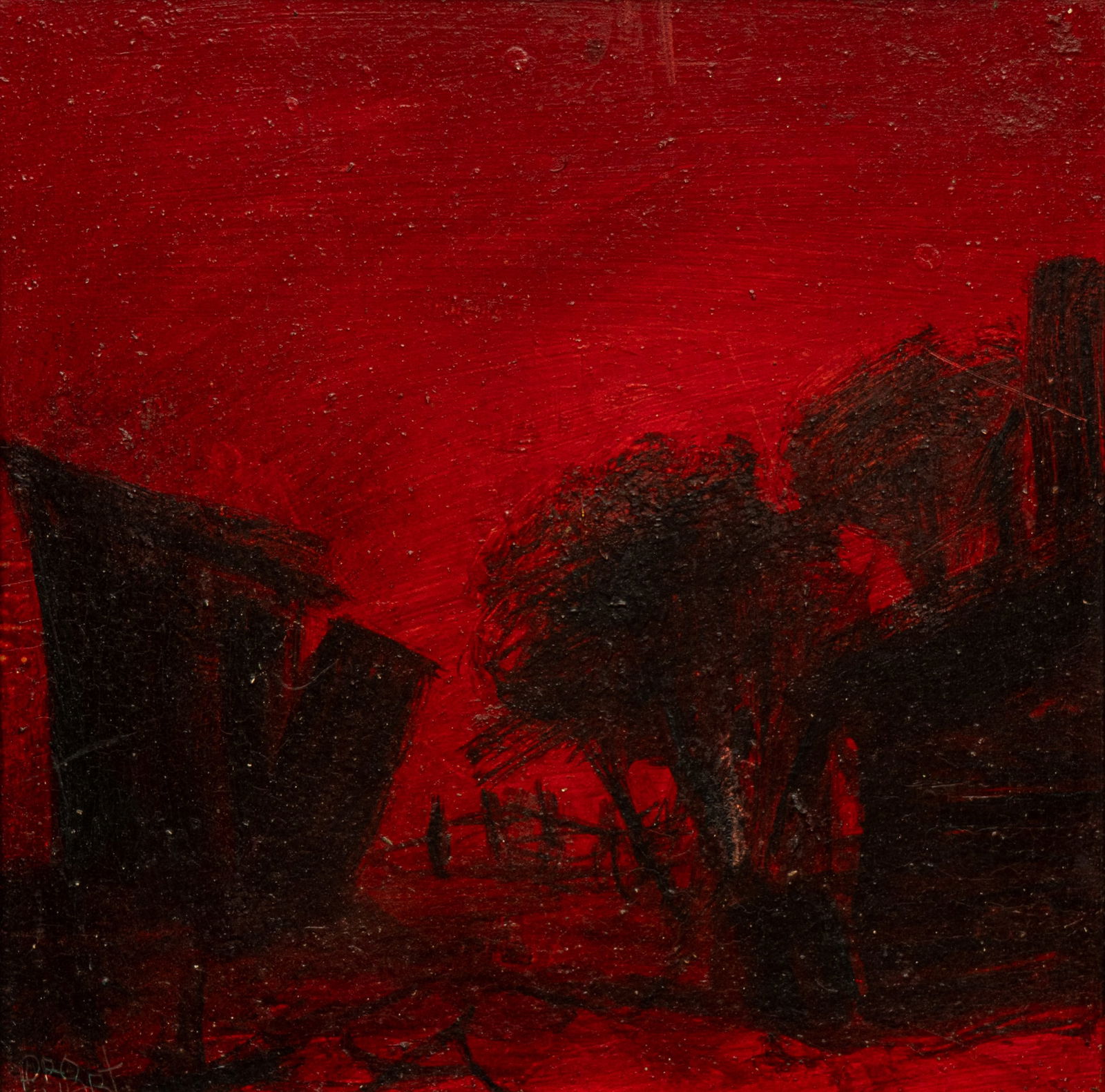 Pro Hart, Outhouse and Fenceline (1 of 4)