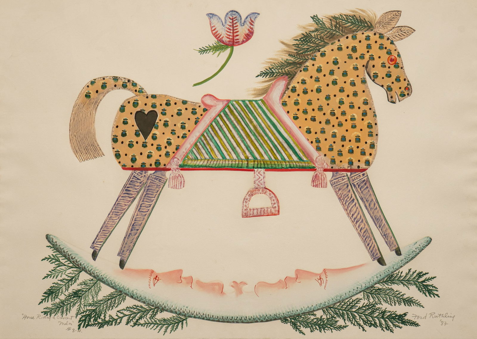 Ford Ruthling, "Horse Riding a Crescent Melon" (1 of 6)