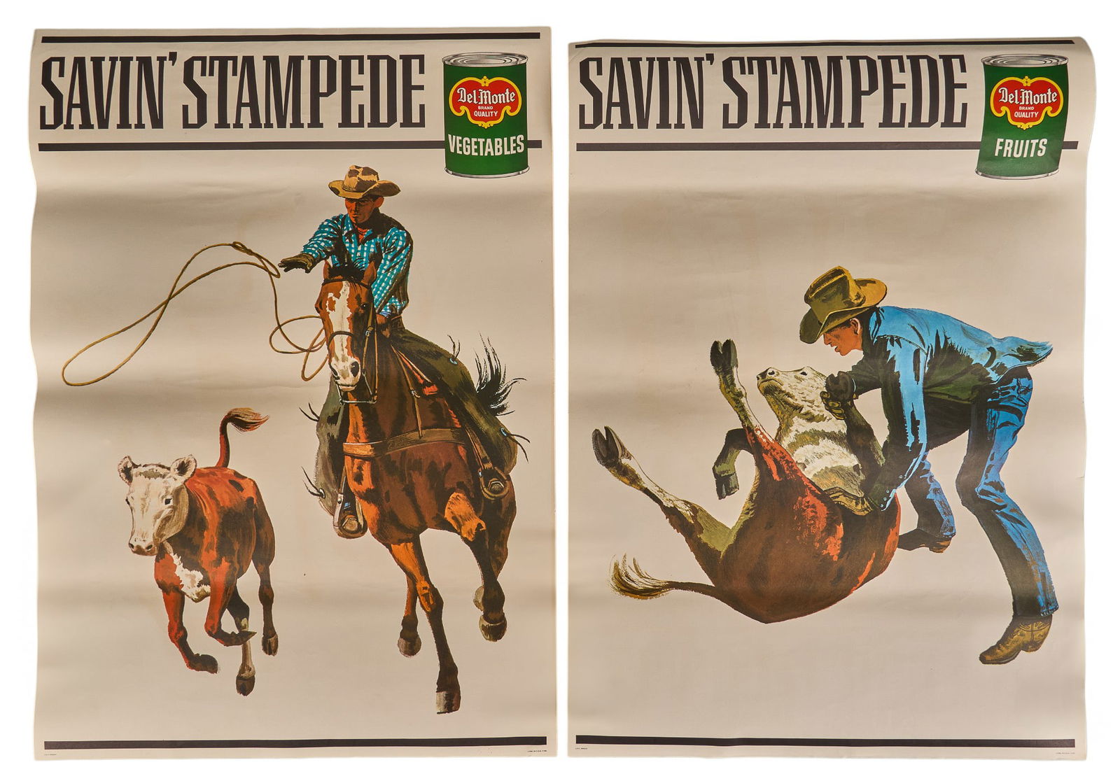 Pair of Del Monte Double-Sided Round Up Posters, 1965 (1 of 5)