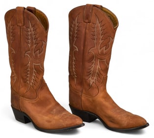 Pair of Tony Lama Light Brown Boots, 10D