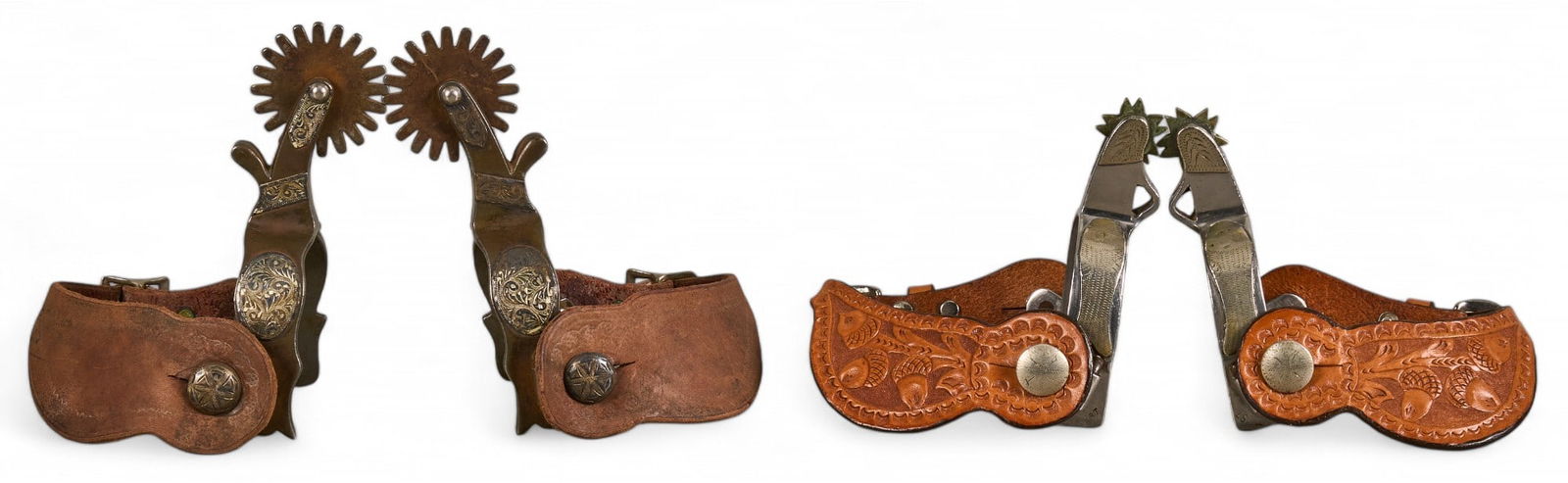 (2) Pairs of Crockett Spurs (1 of 9)