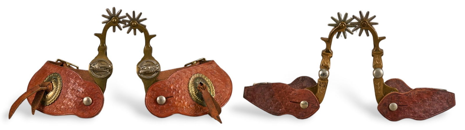 (2) Pairs of Hercules Bronze Cowboy Spurs (1 of 12)