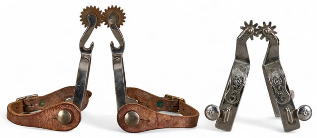 (2) Pairs of Contemporary Cowboy Spurs