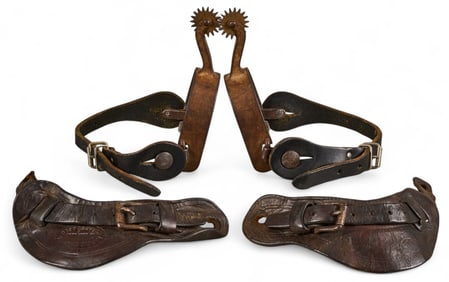 Pair of Cowboy Spurs and Straps
