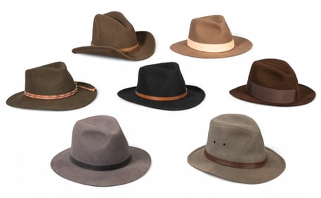 Group of (7) Assorted Hats