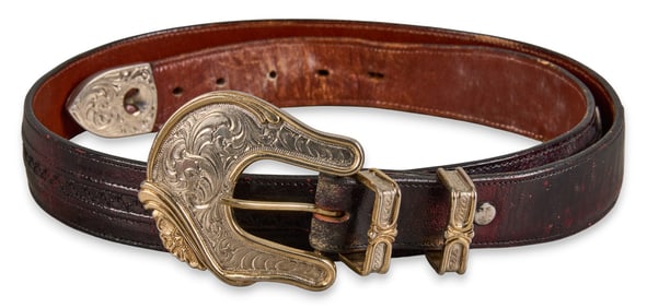 Lucchese Leather Belt, Size 34