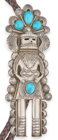 Sterling Silver Kachina Bolo Tie