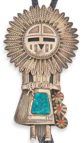 Sterling Silver Kachina Form Bolo Tie
