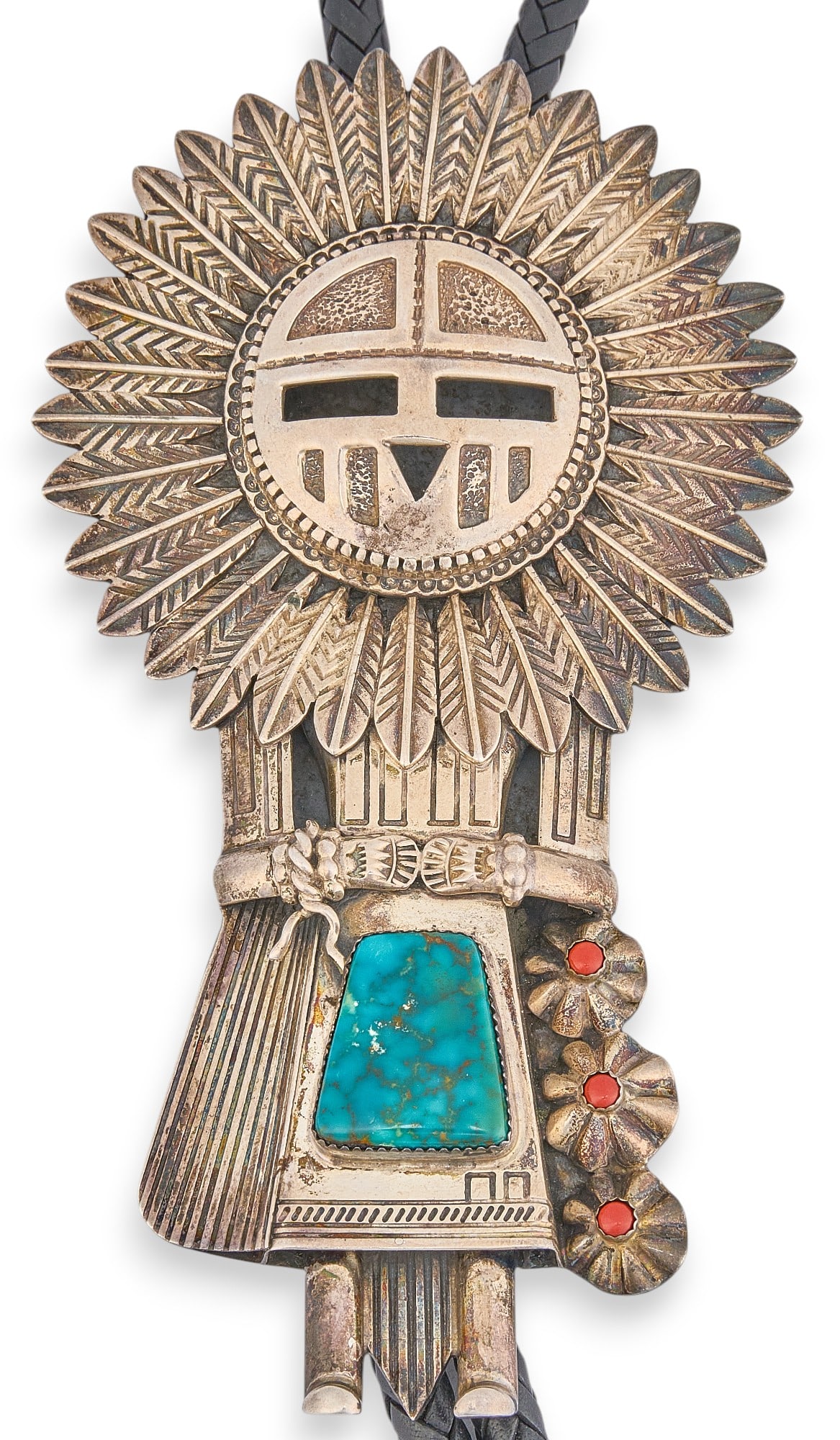 Sterling Silver Kachina Form Bolo Tie (1 of 4)