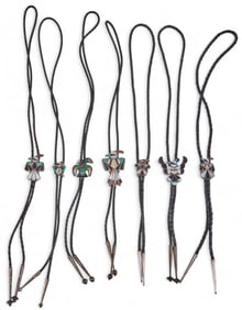(7) Southwestern Bolo Ties with Bird Motifs