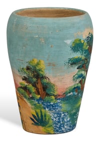 San Juan Art Pottery Vase, Texas Landscape