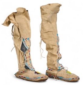 Native American brain-tanned Moccasins