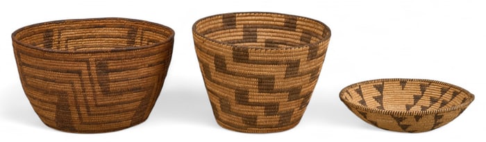 (3) Navajo Baskets
