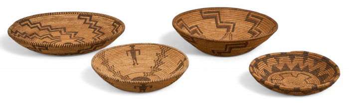 (4) Navajo Baskets