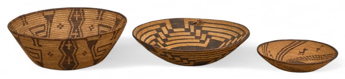 (3) Navajo Baskets