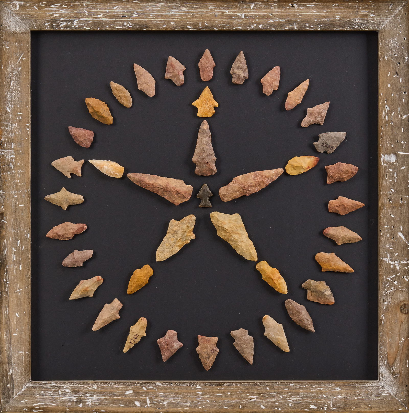 Framed Projectile Point Lone Star Display (1 of 6)