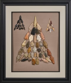 "Native Game Tools" Framed Arrowhead Display