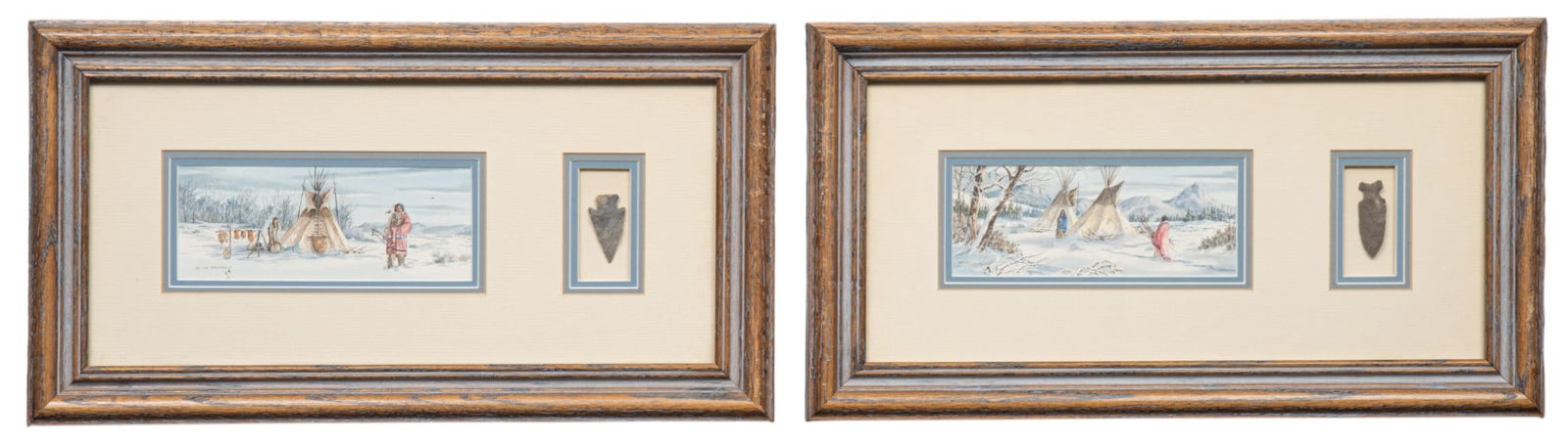 Mary Selfridge, (2) Native American Watercolors (1 of 6)