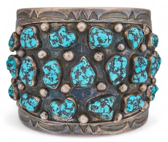 Navajo Turquoise Multi-Stone Cuff