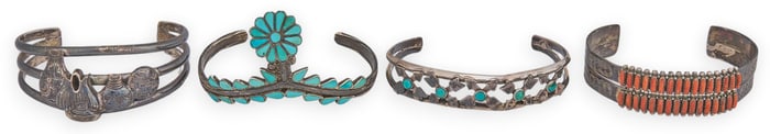 (4) Sterling Silver Cuffs