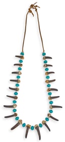 Black Bear Claw and Silver Necklace
