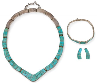 Sterling SIlver Turquoise Jewelry Suite