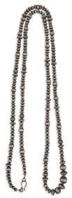 Navajo Sterling Silver Bead Necklace