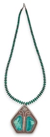 Southwestern Malachite Butterfly Necklace
