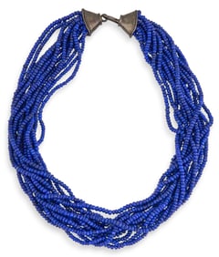 Multi-strand Lapis Beaded Necklace