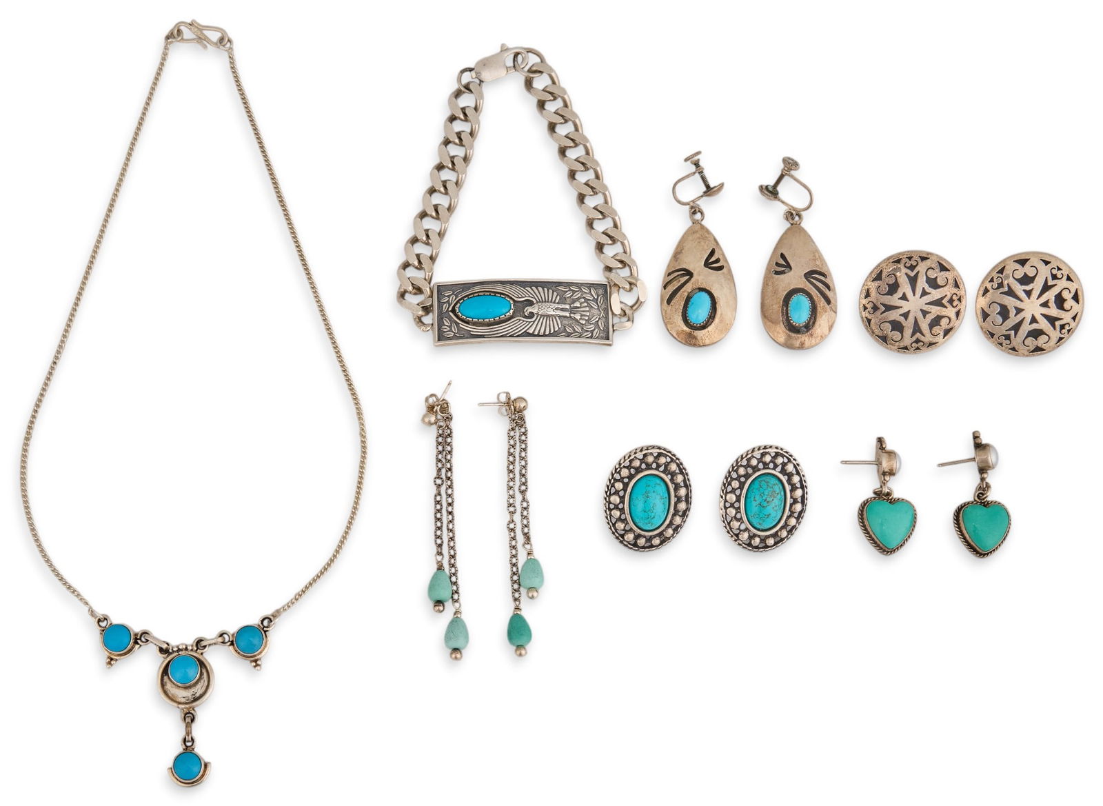 Collection of Sterling & Turquoise Jewelry (1 of 7)