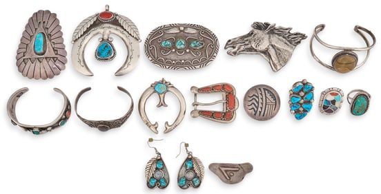 (15) Pieces of Navajo & Southwestern Jewelry