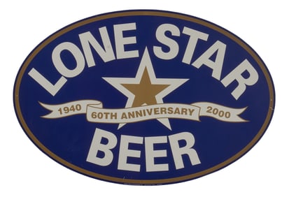 Lone Star Beer 60th Anniversary Sign