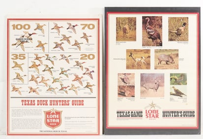 Pair of Framed Lone Star Texas Hunter's Guide Posters