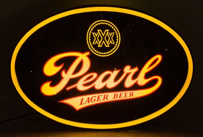 Pearl Lager Beer Lighted Sign