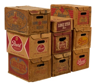 (9) Vintage Beer Boxes